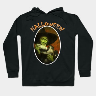 Halloween Witch And Monkey Hoodie